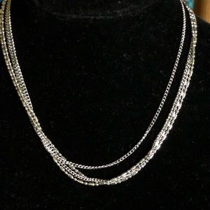 Paparazzi 4 Tier Silver Choker with Earrings NWT